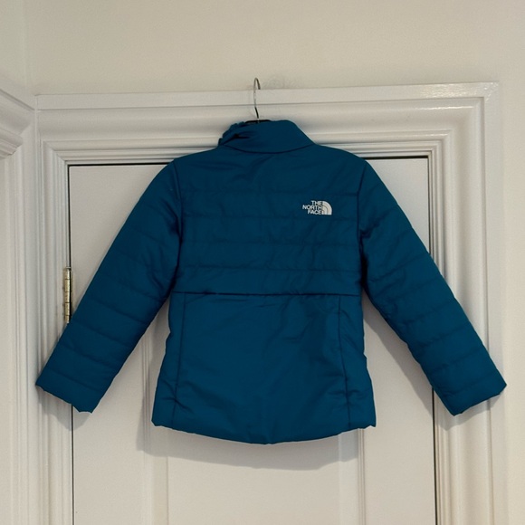 NWT North Face Girls Mossbud Reversible Jacket in Deep Lagoon Size XXS (5) - Picture 3 of 8